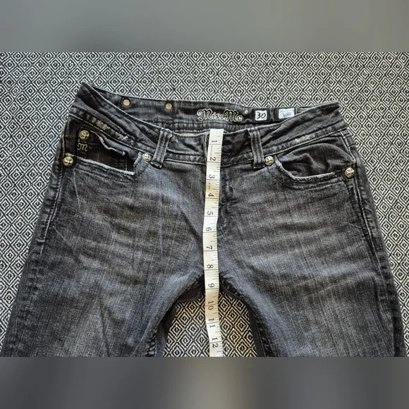 Miss Me Black Skinny Jeans Size 30 - Picture 3 of 10